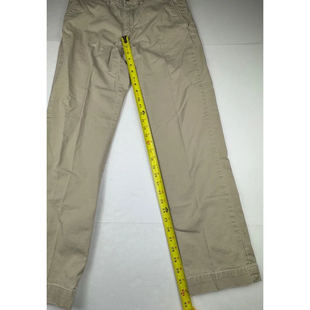 Polo Ralph Lauren Chino Pants 33/32 Khaki Stretch Straight Fit Classic Prep Tan